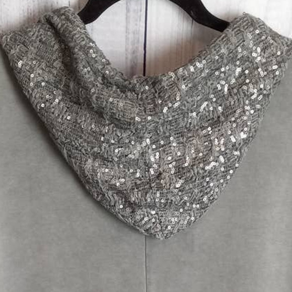 New Collection | Gray Vintage Wash Mixed Media BLING Full-Zip Hoodie - Picture 5 of 8